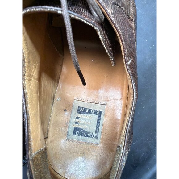 David Eden Mens Genuine Crocodile Dress Shoes Size 10 Brown main image 10